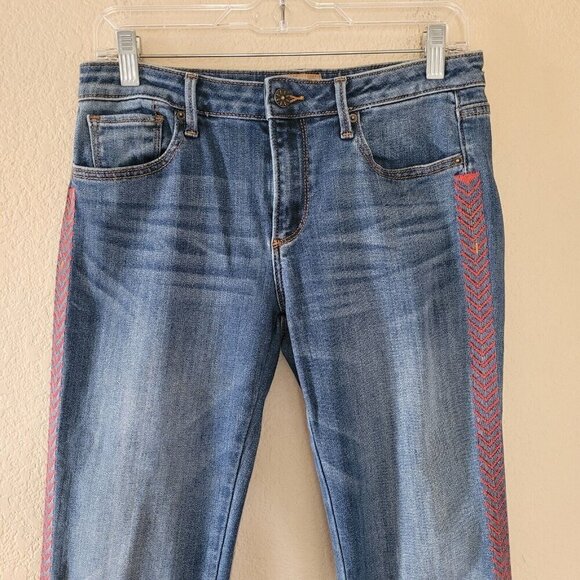 DRIFTWOOD Kelly Bootcut Arrow Jean Size 28 Embroidery Western Cowgirl Bohemian - Picture 2 of 11